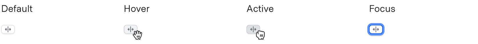 Drag handle states